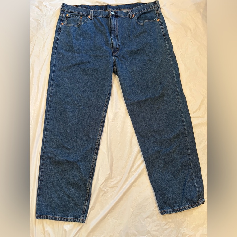 Levi's 550 Jeans Men's Size 46x32 Blue Dark Wash Relaxed Fit 100% Cotton